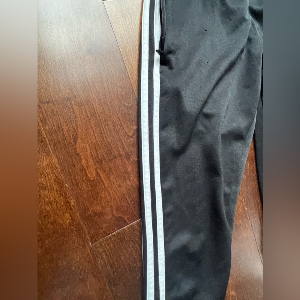 Adidas Skinny Black and White Striped Track Pants XS - Picture 3 of 9